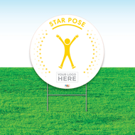 Star Pose Mindfulness Yard Sign