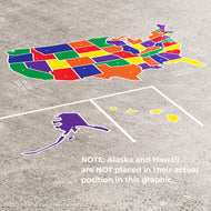 USA Map Reusable Playground Stencil - Small