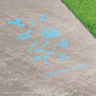 Together We™ Sing Inclusive Play Reusable Playground Stencil