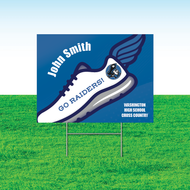 Cross Country Team Yard Signs, Rectangular or Contour Cut, Customizable
