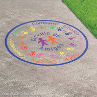 Spanish Buddy Circle™ Reusable Playground Stencil