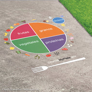 Spanish Choose My Plate Reusable Playground Stencil