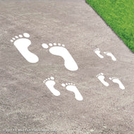 Footprints Reusable Stencil