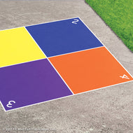 Four Square/Box Ball Reusable Playground Stencil Large
