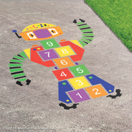 Robot Hopscotch® Reusable Playground Stencil