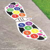 Butterfly Hopscotch Reusable Playground Stencil