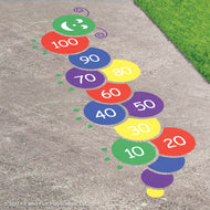 Caterpillar Hopscotch Reusable Playground Stencil