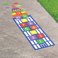 Skyscraper Hopscotch Reusable Playground Stencil