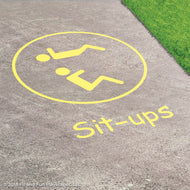 Sit-ups Reusable Playground Stencils
