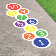 Circle Hopscotch Reusable Playground Stencil