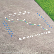 Arrow, Shoe & Hand Prints Reusable Playground Stencil