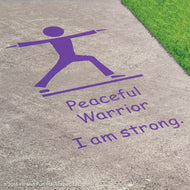 Peaceful Warrior Reusable Playground Stencil