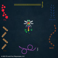 Nature Activity Circuit Reusable Playground Stencil Package