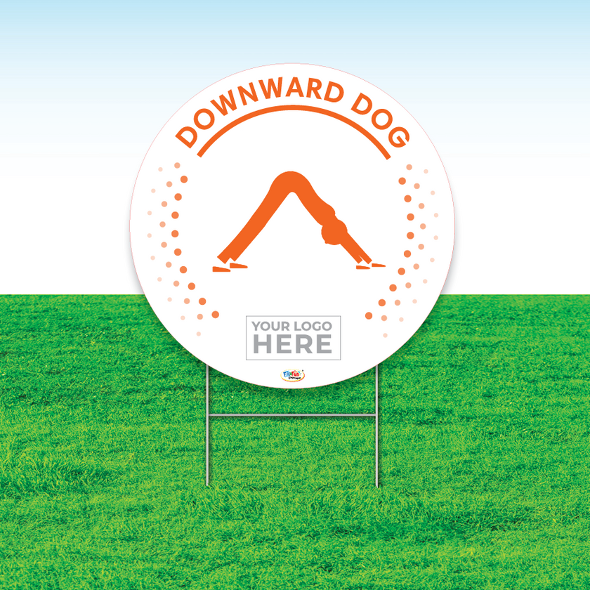 Downward Dog Pose Mindfulness Yard Sign