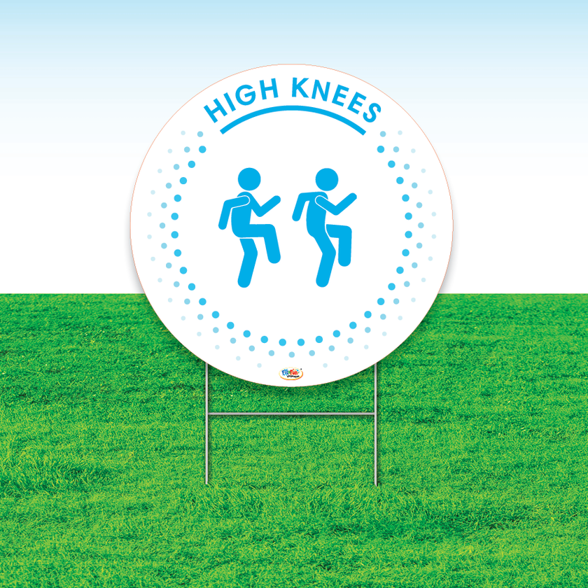 High Knees Fitness Yard Sign