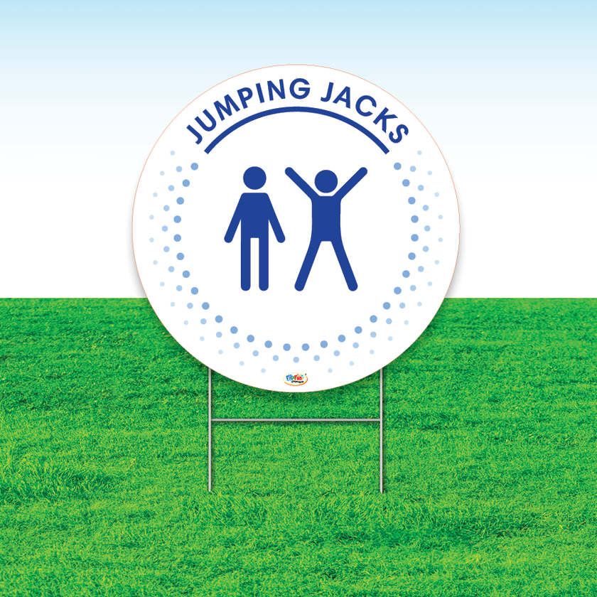 Jumping Jacks Fitness Yard Sign