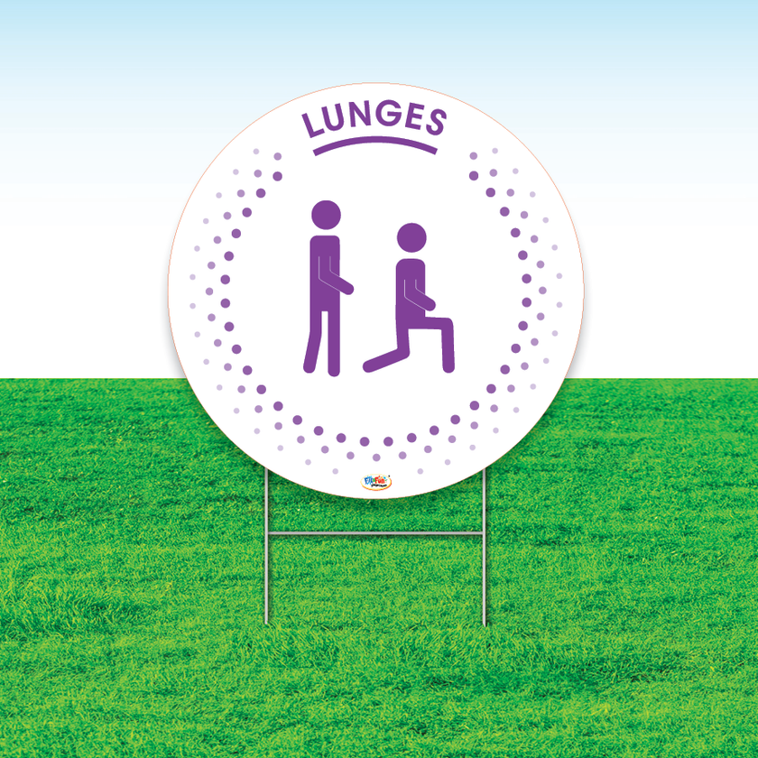 Lunges Fitness Yard Sign