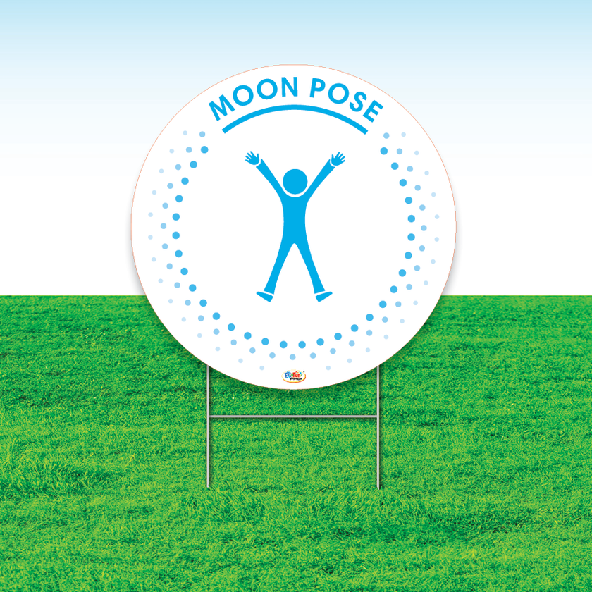 Moon Pose Mindfulness Yard Sign