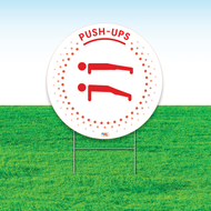 Push-ups Fitness Yard Sign