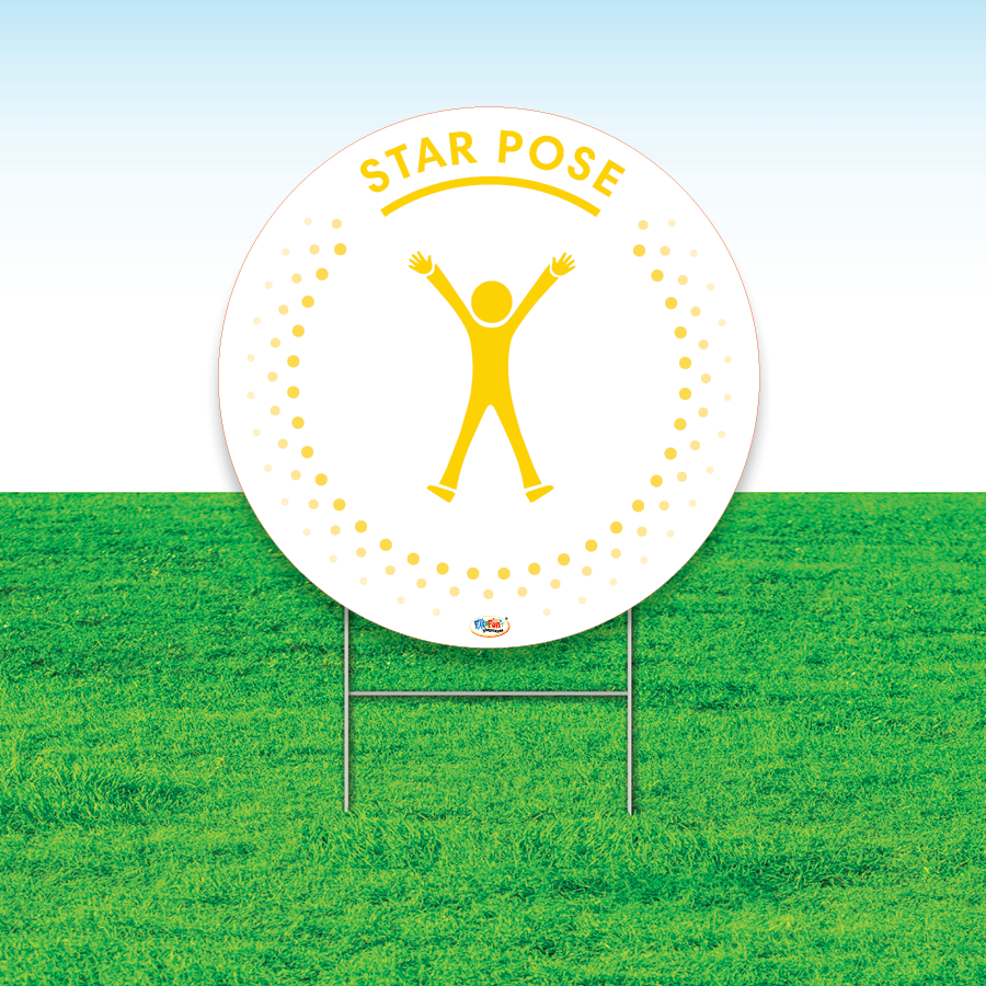 Star Pose Mindfulness Yard Sign