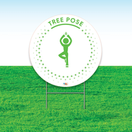 Tree Pose Mindfulness Yard Sign