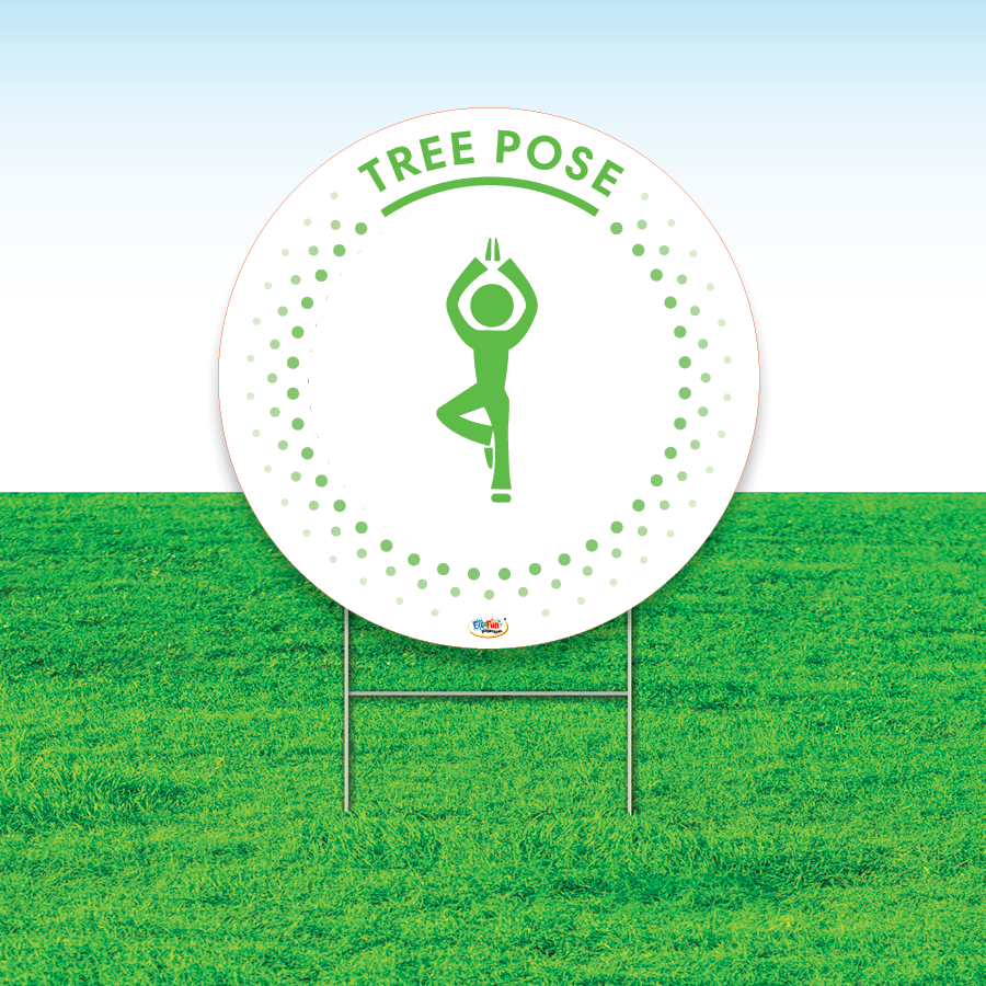 Tree Pose Mindfulness Yard Sign