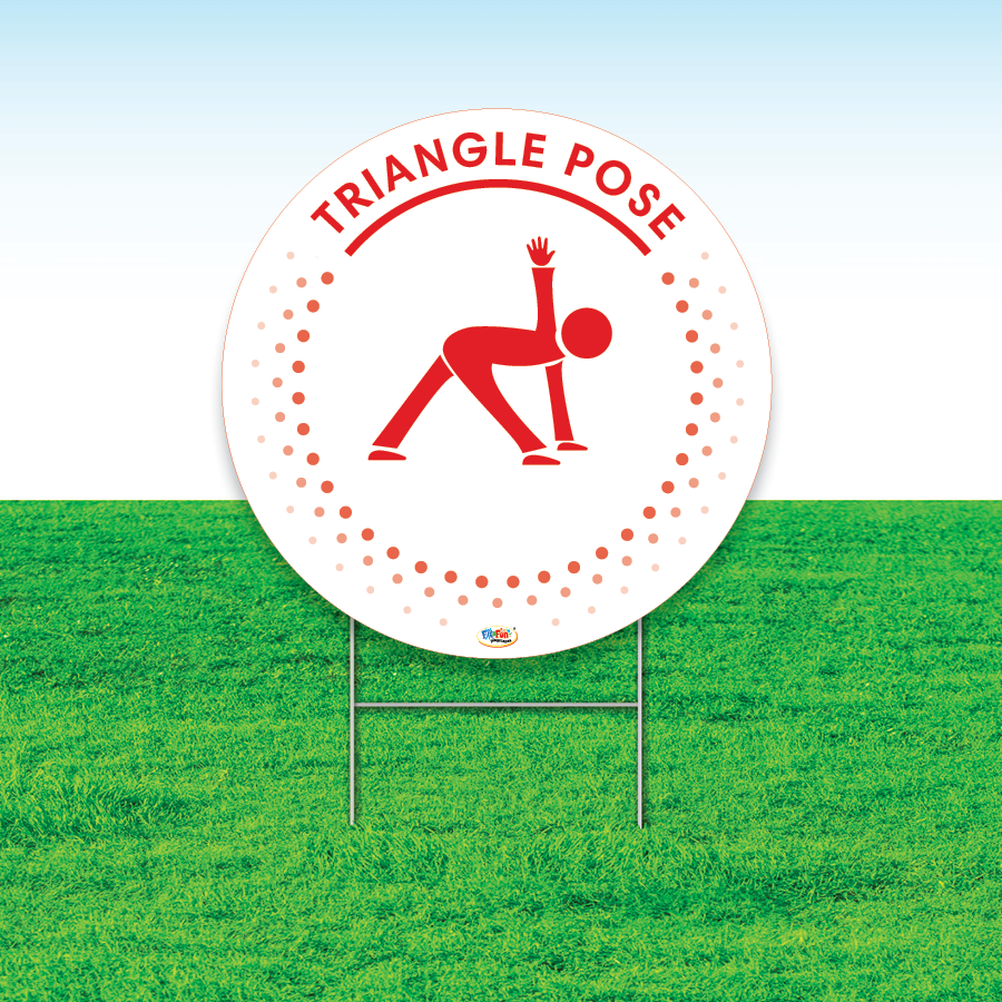 Triangle Pose Mindfulness Yard Sign