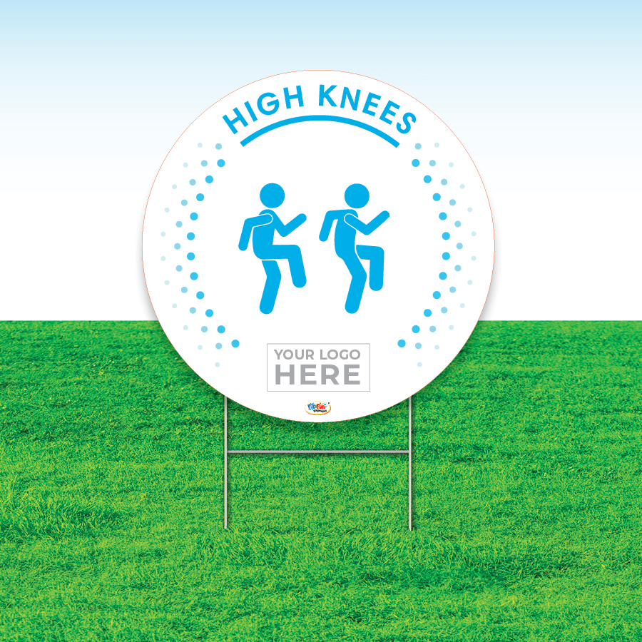 High Knees Fitness Yard Sign