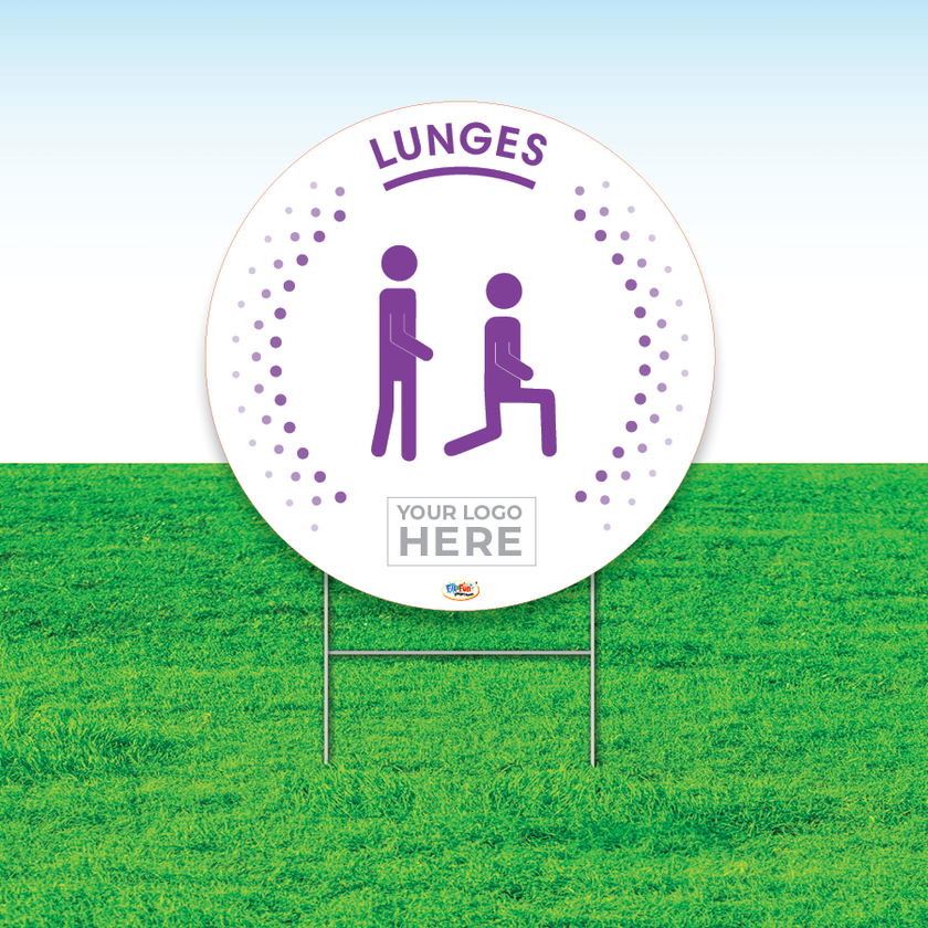 Lunges Fitness Yard Sign