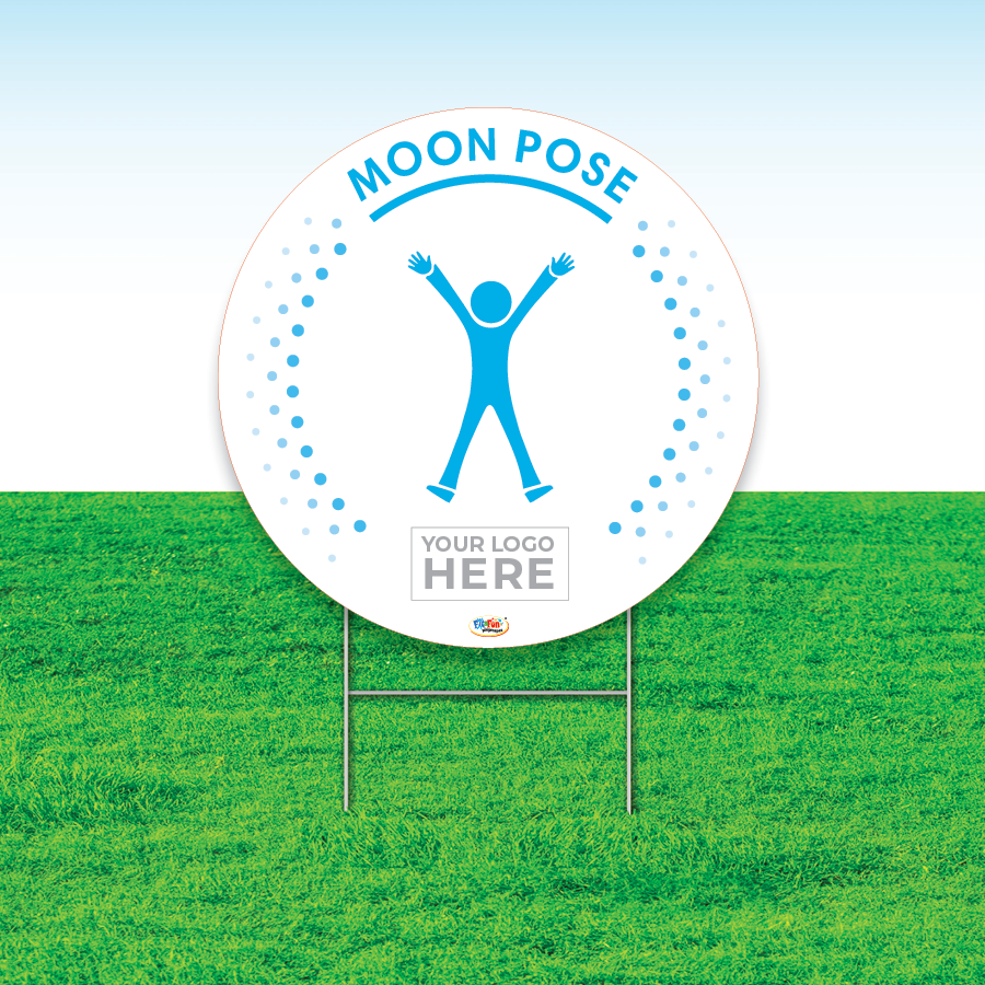 Moon Pose Mindfulness Yard Sign