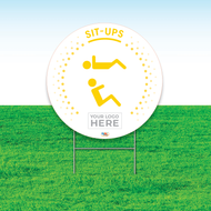 Sit-Ups Fitness Yard Sign