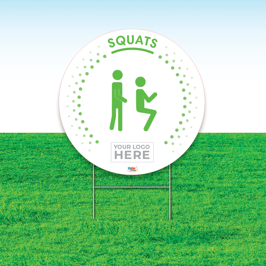 Squats Fitness Yard Sign
