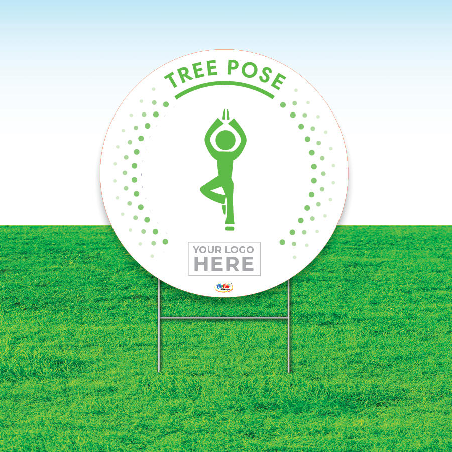 Tree Pose Mindfulness Yard Sign
