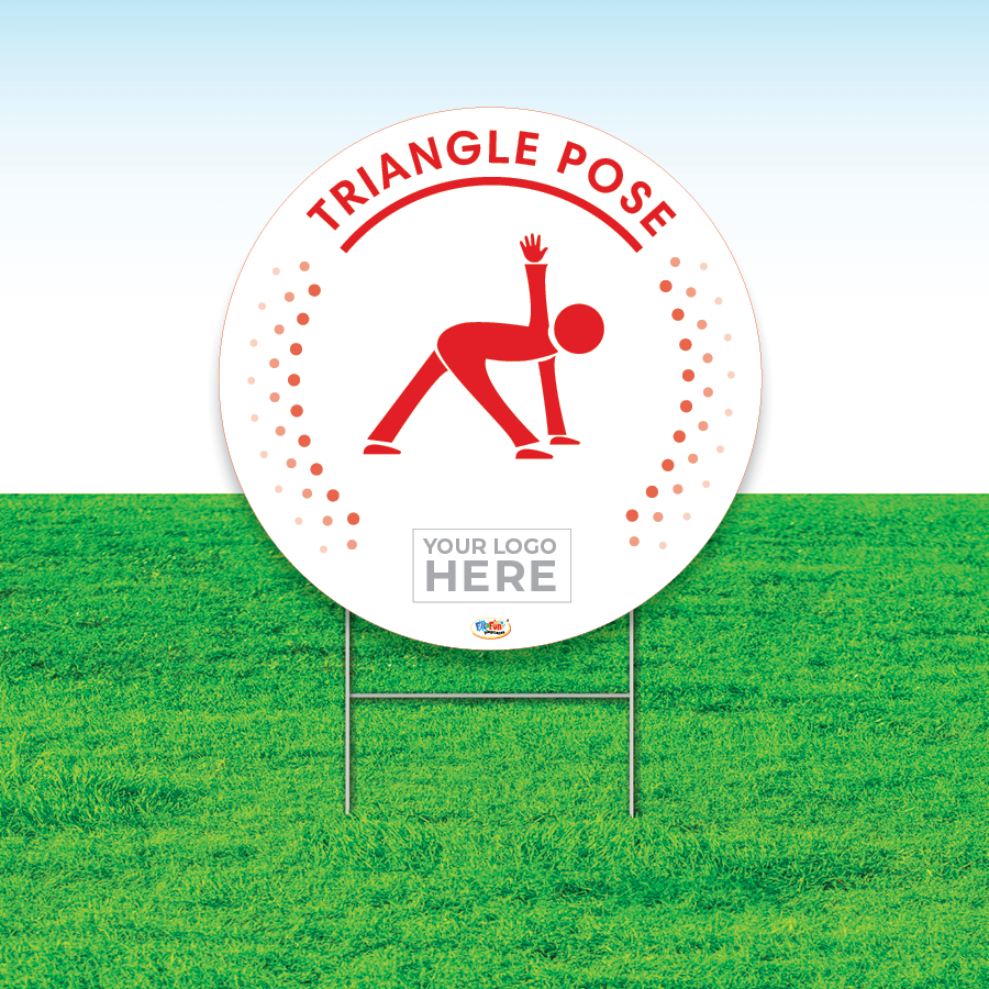 Triangle Pose Mindfulness Yard Sign