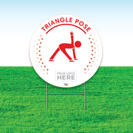 Triangle Pose Mindfulness Yard Sign