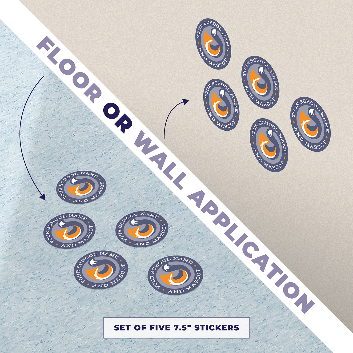 Custom School Spirit and Mascot Decals - Vinyl 3M