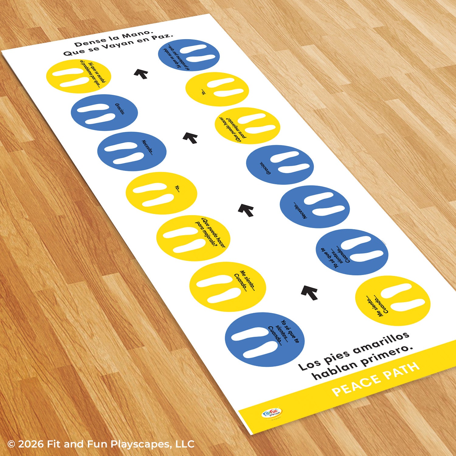 Spanish Peace Path by Soul Shoppe® Roll-Out Activities® | Portable Conflict Resolution Mat for Schools