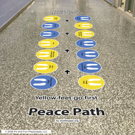 Peace Path by Soul Shoppe® SUPER STICKERS® | Indoor Conflict Resolution Floor Decals for Schools