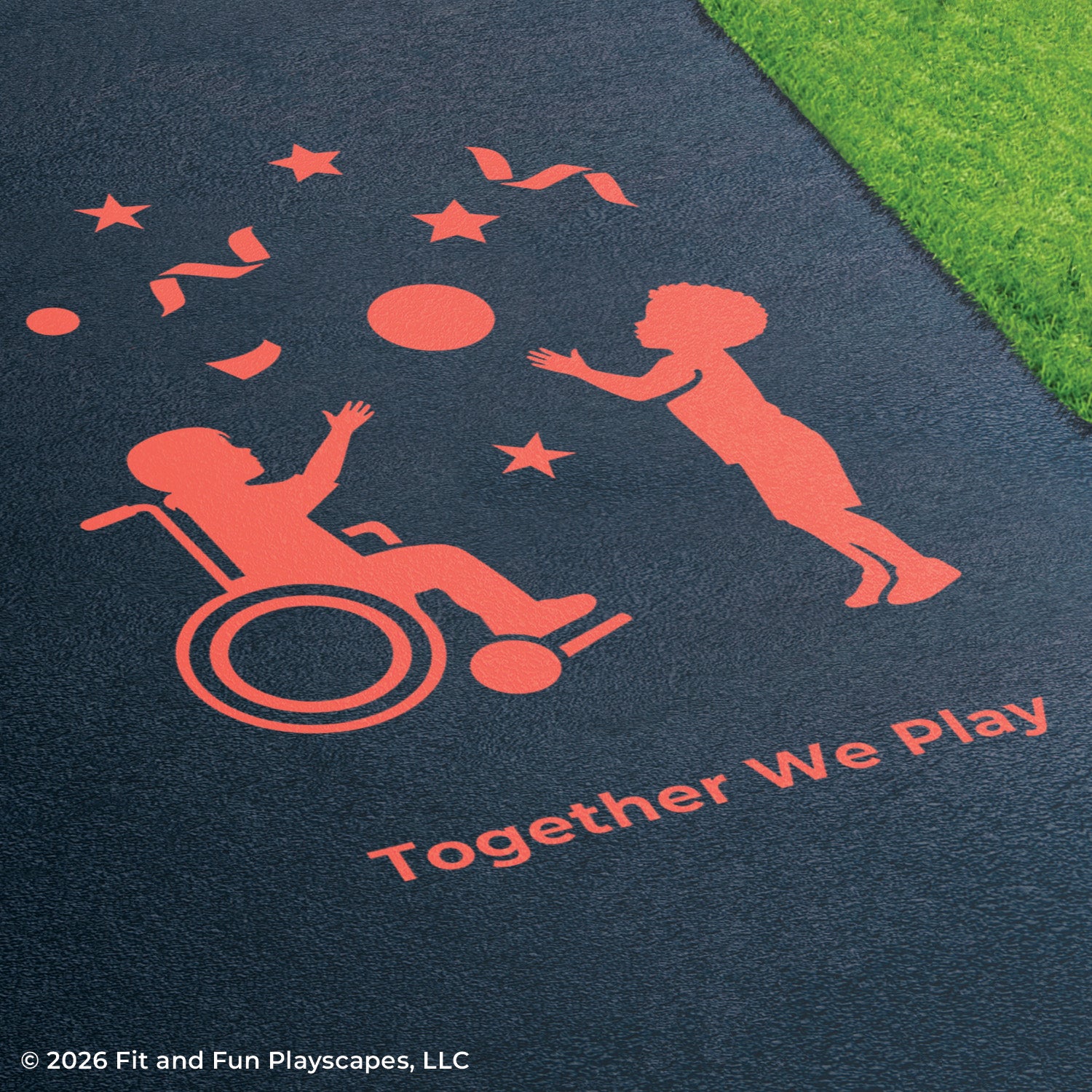 Together We™ Play Inclusive Play Reusable Playground Stencil