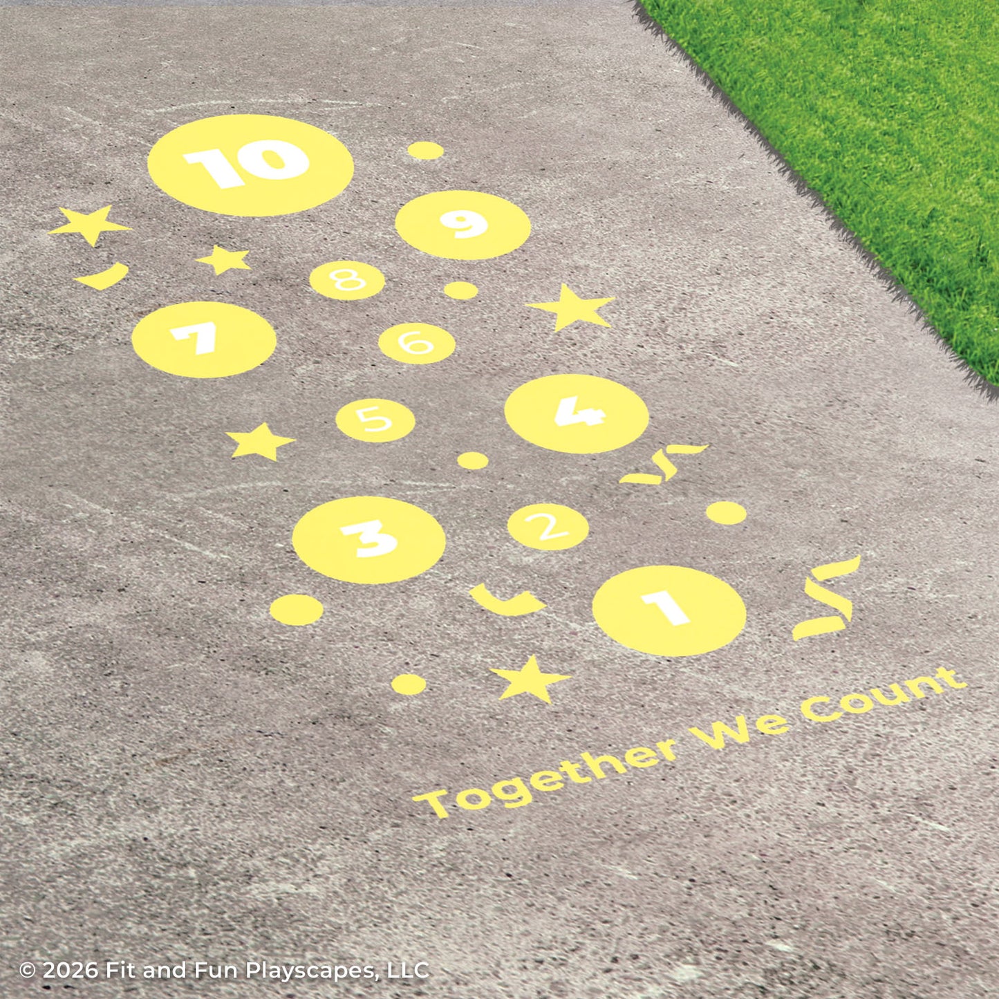 Together We™ Count Inclusive Play Reusable Playground Stencil