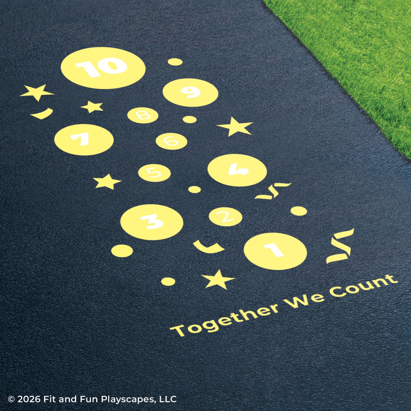 Together We™ Count Inclusive Play Reusable Playground Stencil