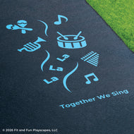 Together We™ Sing Inclusive Play Reusable Playground Stencil
