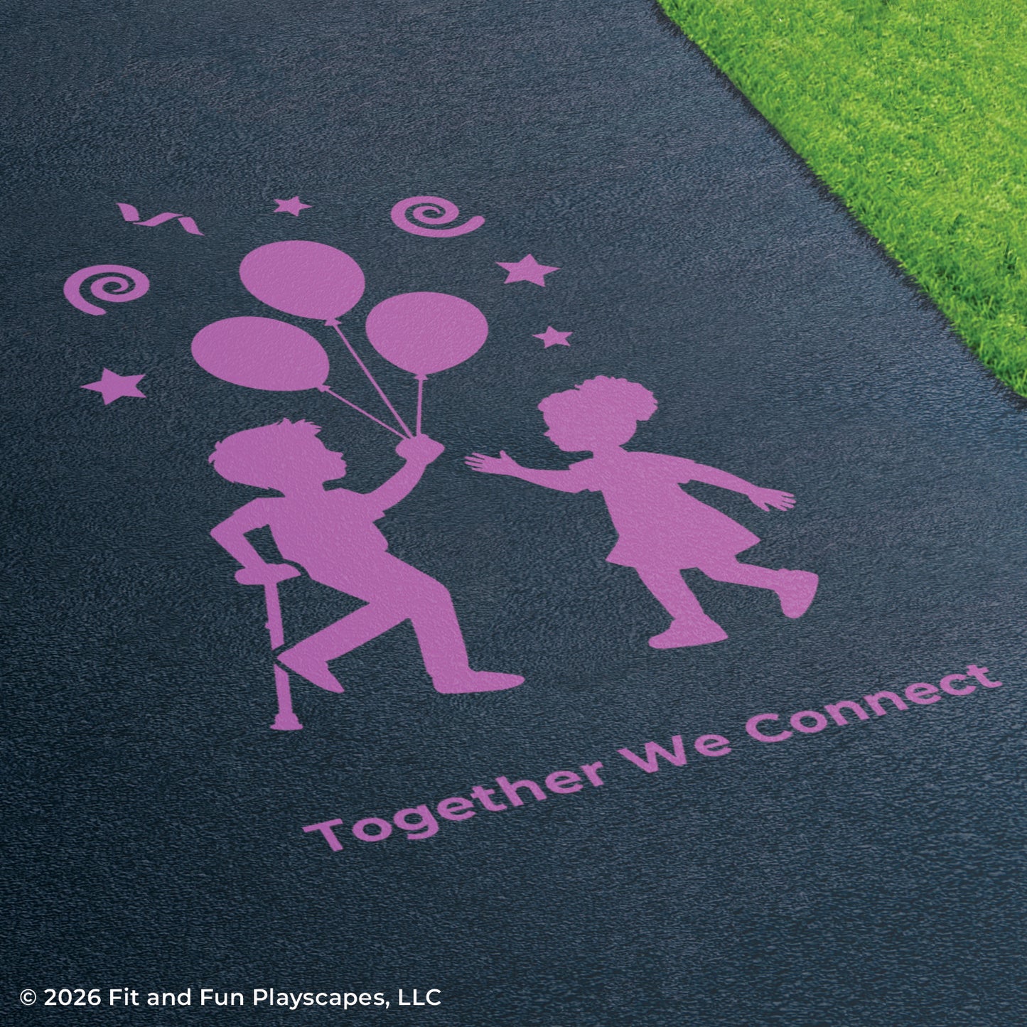 Together We™ Connect Inclusive Play Reusable Playground Stencil