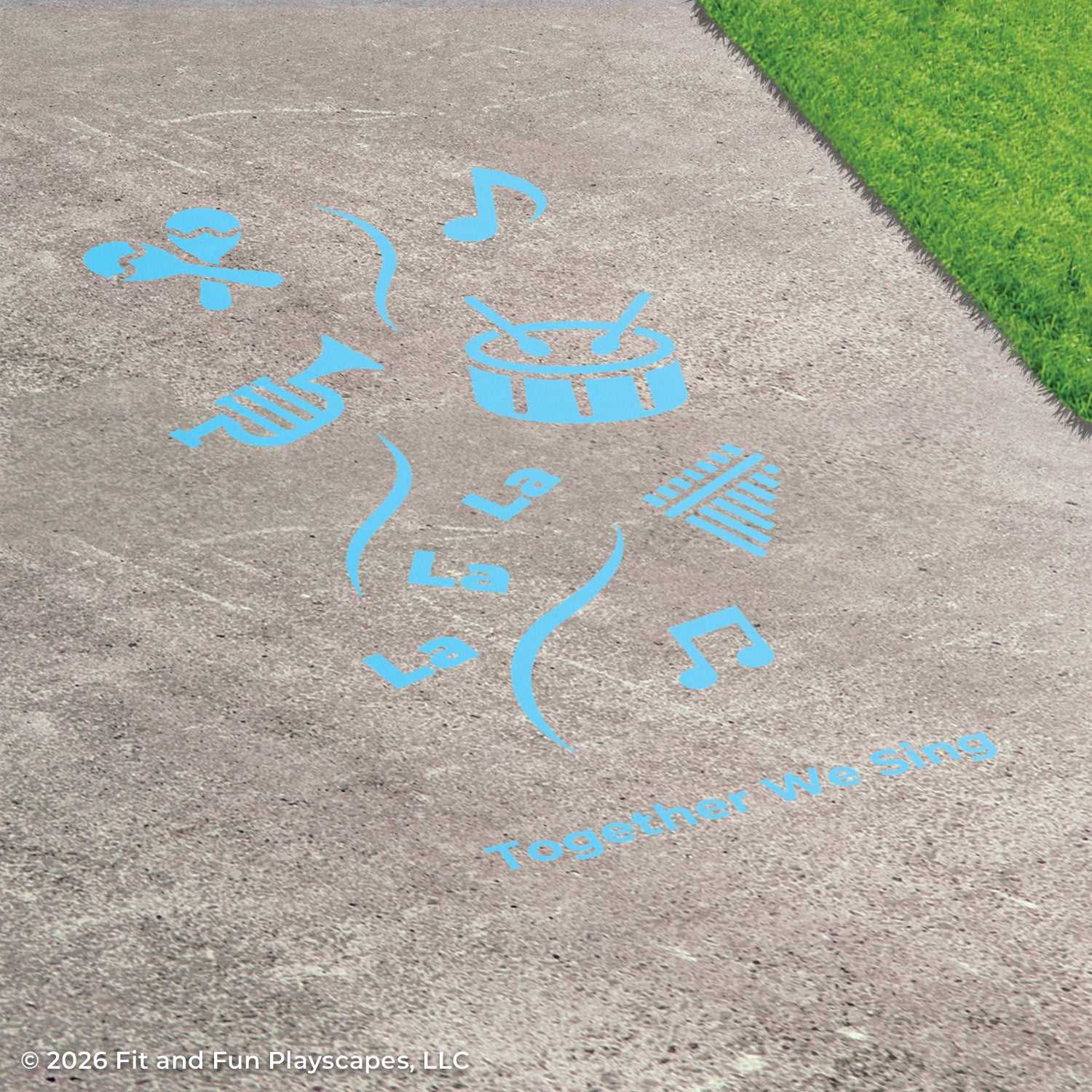 Together We™ Sing Inclusive Play Reusable Playground Stencil