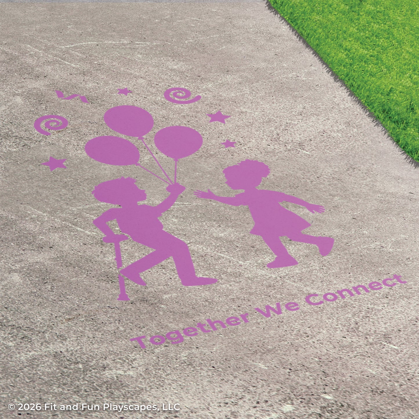 Together We™ Connect Inclusive Play Reusable Playground Stencil