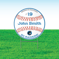 Baseball Team Yard Signs, Rectangular or Contour Cut, Customizable