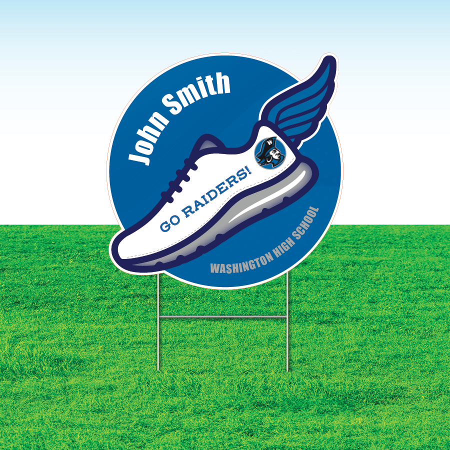 Cross Country Team Yard Signs, Rectangular or Contour Cut, Customizable