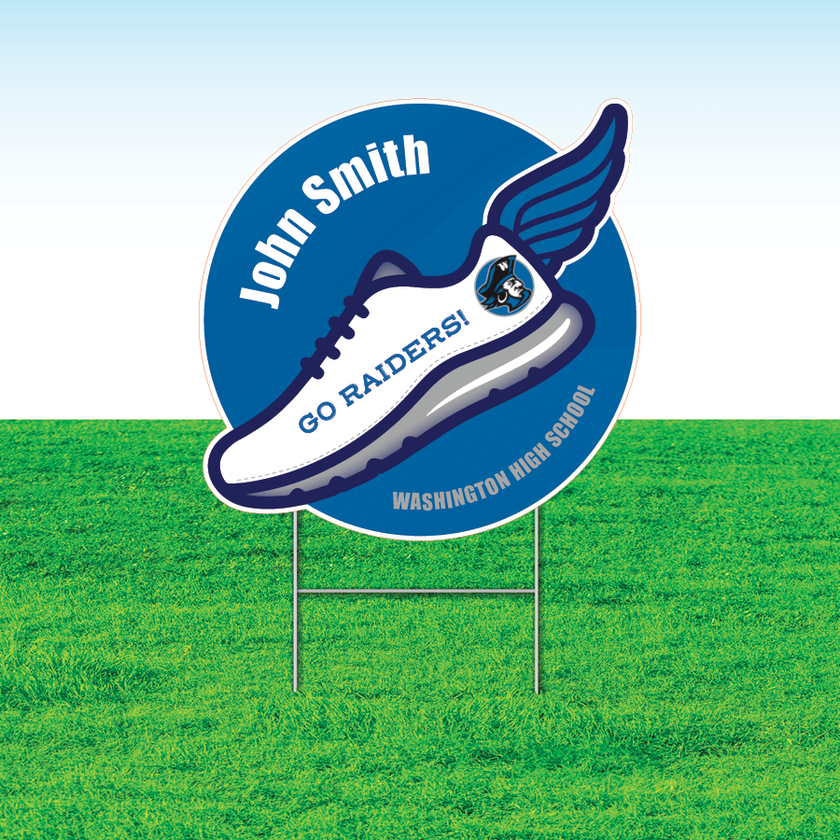 Cross Country Team Yard Signs, Rectangular or Contour Cut, Customizable