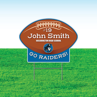 Football Team Yard Signs, Rectangular or Contour Cut, Customizable