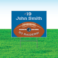 Football Team Yard Signs, Rectangular or Contour Cut, Customizable
